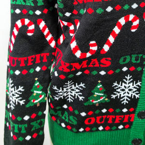 Usine personnalisé <span class=keywords><strong>pull</strong></span> en tricot mode de Noël mignon col en V à manches longues chandails pour femmes de Noël en gros - Product Image 5