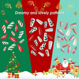 Diseños de <span class=keywords><strong>Uñas</strong></span> de Dibujos Animados de Navidad y Halloween, <span class=keywords><strong>Uñas</strong></span> <span class=keywords><strong>Postizas</strong></span> Ovaladas de Cobertura Completa <span class=keywords><strong>para</strong></span> Niños, Puntas de <span class=keywords><strong>Uñas</strong></span> <span class=keywords><strong>Postizas</strong></span> - Product Image 2