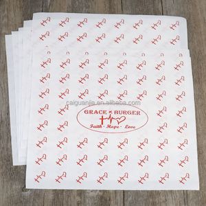 Papel para Envolver Hamburguesas Personalizado, Papel Antigrasa para Llevar, Impresión de Logotipo de una Sola Vez - Product Image 2