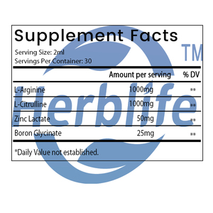 Gouttes liquides de L-Arginine L-Citrulline, L-Arginine pour hommes avec du bore et du zinc, complément de L-Arginine L-Citrulline à absorption élevée - Product Image 2