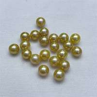 Perles d'eau douce naturelles de qualité AAAA en gros, perles rondes non percées, lustre intense, presque parfaites