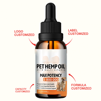 Gouttes Multivitaminées Sédatives pour Animaux de Compagnie à l'Huile de Chanvre – Soutien Articulaire, Santé Cutanée, Soutien Immunitaire – Supplément Liquide Oral pour Chats