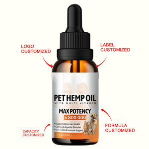 Gouttes Multivitaminées Sédatives pour Animaux de Compagnie à l'Huile de Chanvre – Soutien Articulaire, Santé Cutanée, Soutien Immunitaire – Supplément Liquide Oral pour Chats - Product Image 2