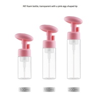 Bouteille en plastique PET pour mousse nettoyante pour le visage, 100 ml, 150 ml, 200 ml, avec pompe à mousse