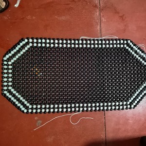 Coussin de siège de voiture en perles de bois rectangulaire, respirant, en bambou, pour massage et soutien lombaire, idéal pour chaise et véhicule - Product Image 3