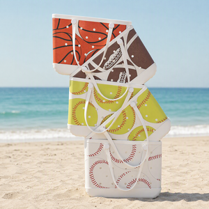 Bolsa de Playa Personalizada con Estampado Deportivo, Bolsa de Playa de EVA Impermeable y Lavable, Bolsa de Playa Portátil de Goma para Viajes de Verano - Product Image 1