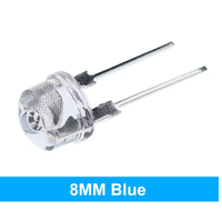 8MM blanc bleu vert rouge jaune LED Super lumineux chapeau de paille lumière émettant Led mis en évidence blanc 0.5W astigmatisme