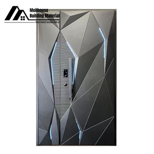 Hiện đại Nhà ở lối vào bên ngoài Thanh Dọc Thiết kế nhôm phía trước pivot nhập cửa cho nhà ở - Product Image 5