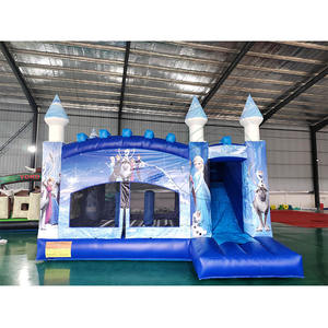 Castillo Inflable Azul Personalizado para Niños Pequeños, Casa de Brinco, Parque Infantil al Aire Libre, Castillo Inflable Combinado - Product Image 1