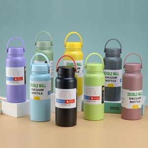 Colorful 800Ml Stainless Steel Insulated <b>Thermos</b> Drinking Flasks Double Wall Vacuum Silicone Water <b>Bottle</b> Accessories - Product Image 3