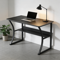 Bureau de jeu de luxe noir de 1,0 m, 1,2 m, 1,4 m de long, vente en gros d'usine, bureau à domicile, table de jeu, bureau d'étude
