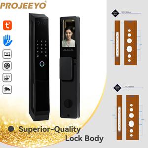 Cerradura Biométrica para Puerta con Wi-Fi, Control por Aplicación Tuya, Reconocimiento Facial, Contraseña y Código de Acceso con Tarjeta, Función de Cambio de Código para Seguridad del Hogar - Product Image 2