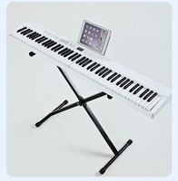 Factory 88-Key Portable Foldable Digital MIDI Keyboard Rechargeable Battery Lightweight Design Solid Wood Soundboard Piano