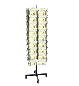 Wholesale Metal POS <strong>Display</strong> <strong>Rack</strong> for <strong>Greeting</strong> <strong>Cards</strong> Spinning Postcards Stand with <strong>Wire</strong> Pockets Premium <strong>Display</strong> <strong>Racks</strong> - Product Image 5