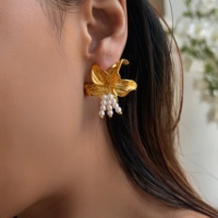 Anting Bunga Matahari Klasik 2027 Dazan Baru Berlapis Emas 18k Unik Anti Alergi Bahan Baja Tahan Karat Perhiasan Pantai Hawaii