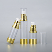 Flacon pompe sans air pour cosmétiques de voyage, flacon vide rechargeable pour lotion, crème, sérum, liquide