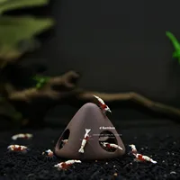 Nid de crevettes ornementales en cristal, ornement d'aquarium moderne en céramique, cachette pour cichlidés, boîte de reproduction