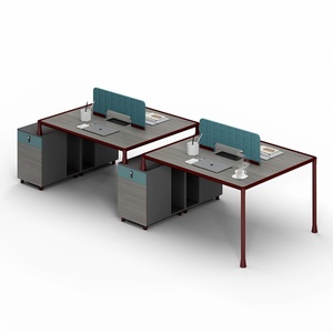 Customizable Modern Modular Office <b>Workstation</b> 2/4/6 Seater Convertible Office Furniture Wholesale Desks and Partitions - Product Image 4