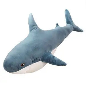 Large size 160cm Stuffed Sea Animal Plush Toy Soft Shark plush pillow Three colors and nine sizes large plush toy leather shell