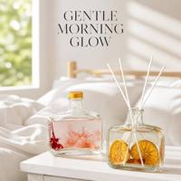 Diffuseur de parfum artisanal en verre de 100 ml avec fleurs préservées, parfum d'aromathérapie naturel pour la décoration de la maison, du bureau et de l'hôtel