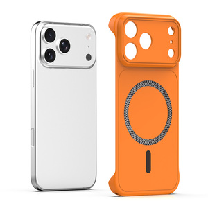 Coque de téléphone portable magnétique sans fil ultra-fine sans cadre en PC couleur <span class=keywords><strong>orange</strong></span> pour iPhone 17 Pro Max 18 16 15 14 13 Air - Product Image 1