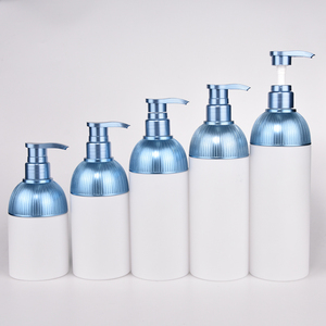 독특한 디자인 300 <span class=keywords><strong>500</strong></span> 1000ml 로션 펌프 용기, 액체 바디워시용 16oz 투명 흰색 PET 플라스틱 샴푸 용기 - Product Image 4