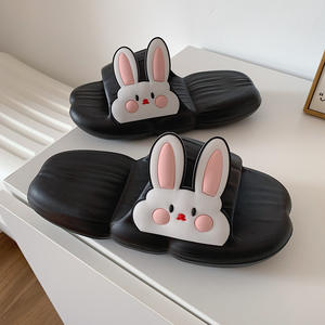XIXITIAO moda verano Mujer lindo hogar verano sandalias y zapatillas animal zapatilla conejito antideslizante zapatillas para niñas - Product Image 6