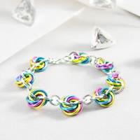 6mm 8mm 10mm anneau de saut ouvert porte-clés rond en aluminium coloré pour bricolage pendentif jouet faisant des bijoux bracelets de connexion Kit de joint torique