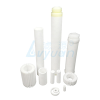 Filtres à eau industriels en plastique PE cylindriques blancs à surface lisse pour fabricants, 1-20 microns, 200 L/heure, traitement de l'eau