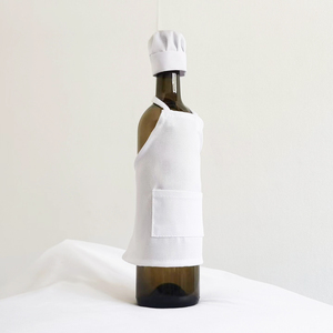 Promozione cotone poli bottiglia di vino piccolo Chef grembiule e cappello ristorante vino arredamento grembiule - Product Image 5
