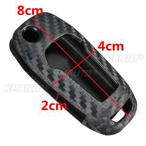 Housse de clé de voiture en fibre de carbone pour Ford Fiesta/Focus 3 4 Mondeo Ecosport Kuga Focus ST C-max/fusion - Product Image 2