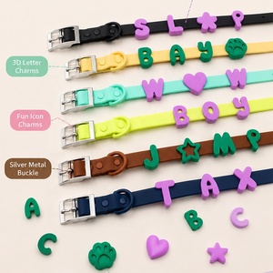 Collier pour chien personnalisé à faire soi-même avec des lettres 3D en PVC imperméable, collier personnalisé avec nom pour petits et moyens chiens, accessoires pour animaux de compagnie - Product Image 2