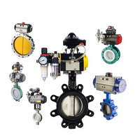 Vanne papillon Carter haute performance personnalisable WCB/CF8CF3, type Wafer à collier, à bride RF, FF Exd, électrique et pneumatique