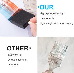 <span class=keywords><strong>Pinceau</strong></span> Woxin 1 pouce, léger et durable, en mousse PU noire, manche en bois, pour <span class=keywords><strong>peinture</strong></span> acrylique, teintures, vernis, projets d'artisanat et de loisirs créatifs - Product Image 3