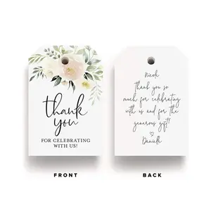 textured paper thank you Blank writing hanging card Gift wrap gift bag decoration card