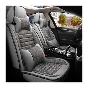 Sarung jok mobil kulit bisnis kain Linen, penutup kantung udara anjing depan belakang cocok untuk Renault Ecosport <span class=keywords><strong>Hyundai</strong></span> Lulu AnC2 - Product Image 1