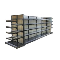 Étagères de magasin de détail robustes personnalisées, gondoles, étagères centrales de supermarché