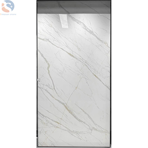 Surface solide en pierre blanche de dalle de Calacatta Qutarz fabriquée en Chine - Product Image 4