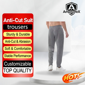 AmpsafeX 3-<b>Level</b> Abrasion Cut-Resistant Gray Custom Workwear Durable Foot Protection Work Apparel Factory Direct Wholesale - Product Image 1