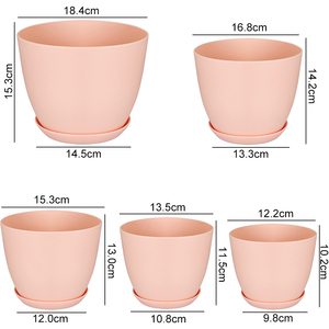 Pots de plantes de serre en plastique en gros d'usine Pots de fleurs ronds durables avec plateau <span class=keywords><strong>pour</strong></span> jardins de fleurs - Product Image 3