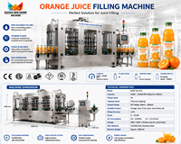 Automatische PET-fles sinaasappelsap vulmachine 200ml-2000ml fruitsap productielijn op maat gemaakt hoge precisie