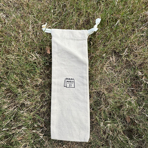 Pochette cadeau en coton biologique certifié GOTS, écologique, avec logo personnalisé imprimé, pour bougies, sac à cordon promotionnel anti-poussière - Product Image 6