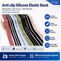Bande élastique en silicone antidérapante avec logo personnalisé OEM pour vêtements et sous-vêtements