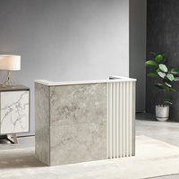Comptoir de réception moderne en marbre, robuste et résistant à l'usure, comptoir de caisse facile à nettoyer, table d'accueil pour hôtel