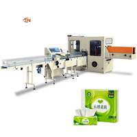 Machine d'emballage automatique de papier mouchoir, machines de fabrication d'emballages en film plastique pour papier toilette et serviettes