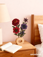 Hölzernes 3D-Kunstblumen- und Baum-Puzzle, Kirschblüten-DIY-Holzblumen für Kreative Geschenkideen, Einweihungsgeschenk