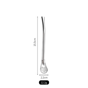 Nuovo Design Argentine 304 acciaio inox perline paglia cucchiaio per il caffè latte tè Yerba Bombilla per gli omaggi - Product Image 4