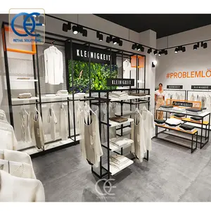 Meerlaagse Kleding Display Luxe Kleding Displays Hout Retail Kleding Winkel Display Huishoudelijke Winkel