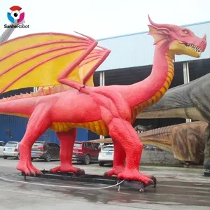 Parco a tema Elettrico Dragon Animatronic Reale Drago Estatua Parque