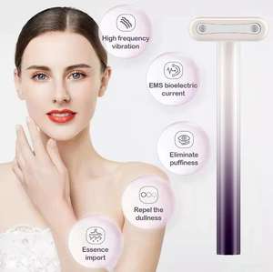 Alat Perawatan Kulit 4 in 1 Genggam Terapi Cahaya Merah Pemijat Mata Isi Ulang USB Penghilang Kerut EMS Perangkat Kecantikan Hangat - Product Image 1